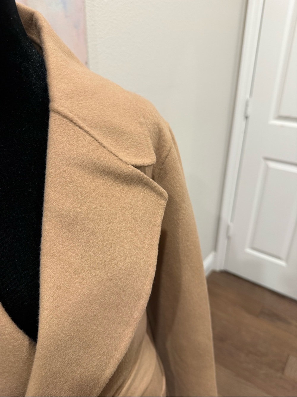 Reiss Lucia
Wool Blend Double Breasted Blindseam Coat in Light Camel - Picture 10 of 14